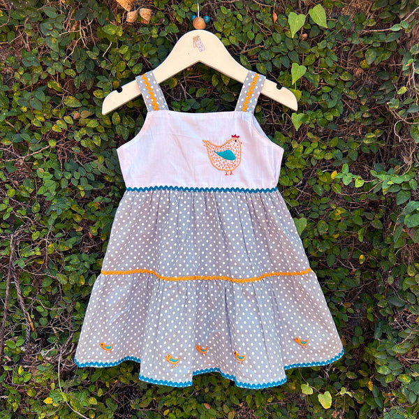 polka dotted baby dress