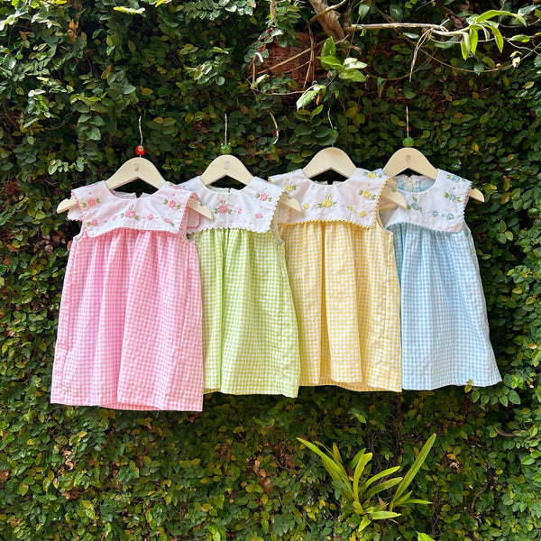square collar baby dress