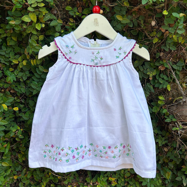 white cotton baby dress