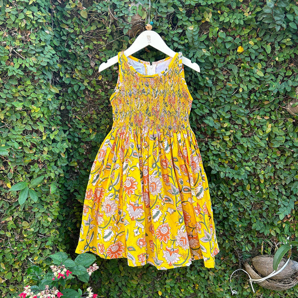 block print cotton frock