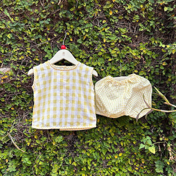 checkered baby set 