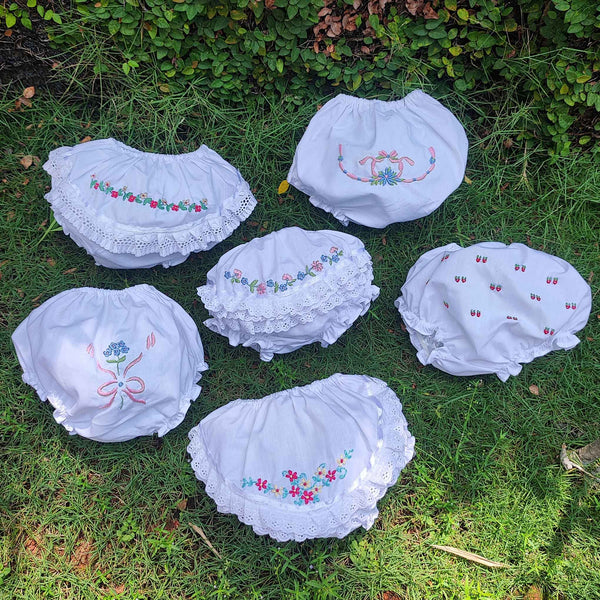 embroidered floral diaper cover