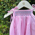 Charming Smocked Gingham Baby Dress