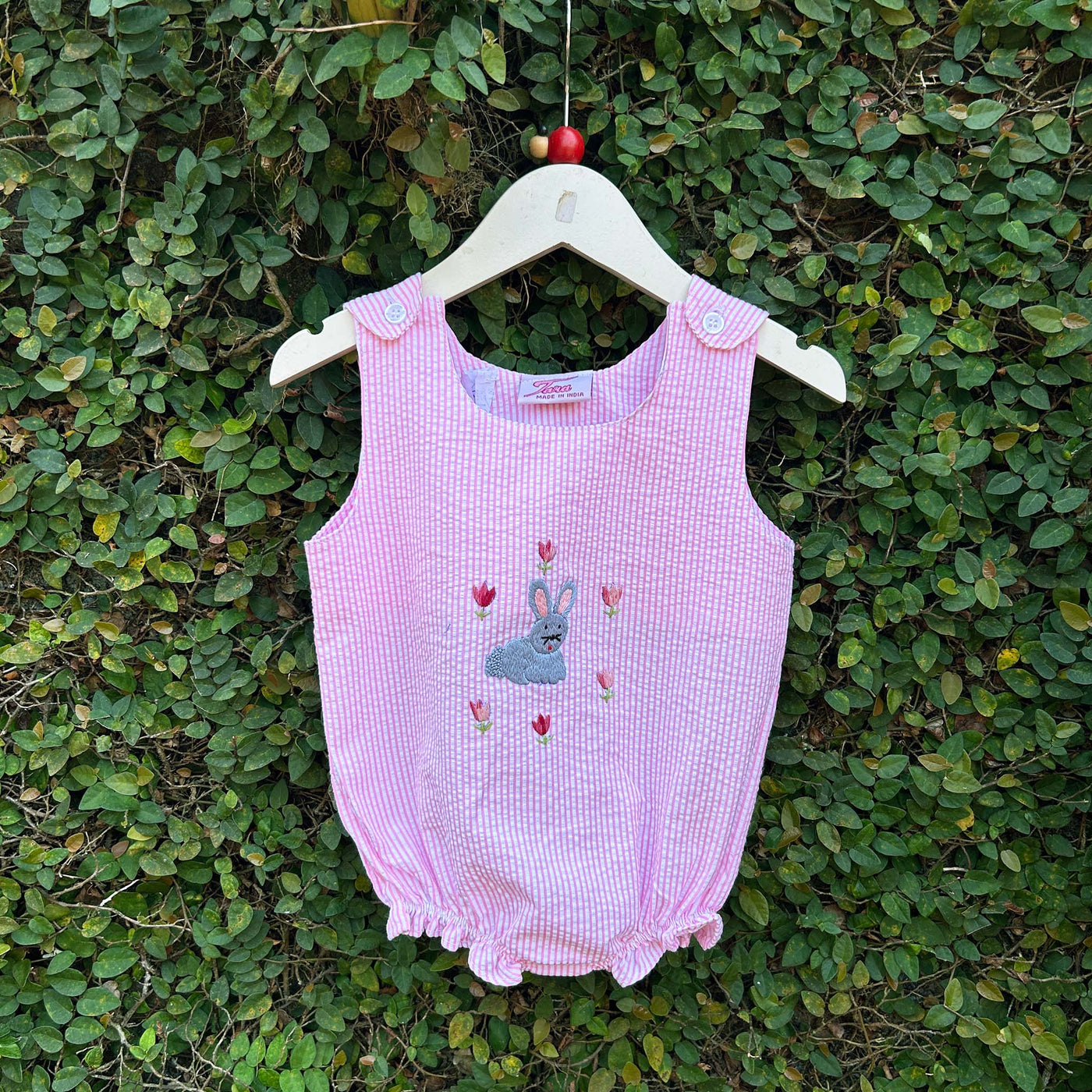Gilly The Rabbit Gingham Balloon Romper
