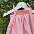 Charming Smocked Gingham Baby Dress