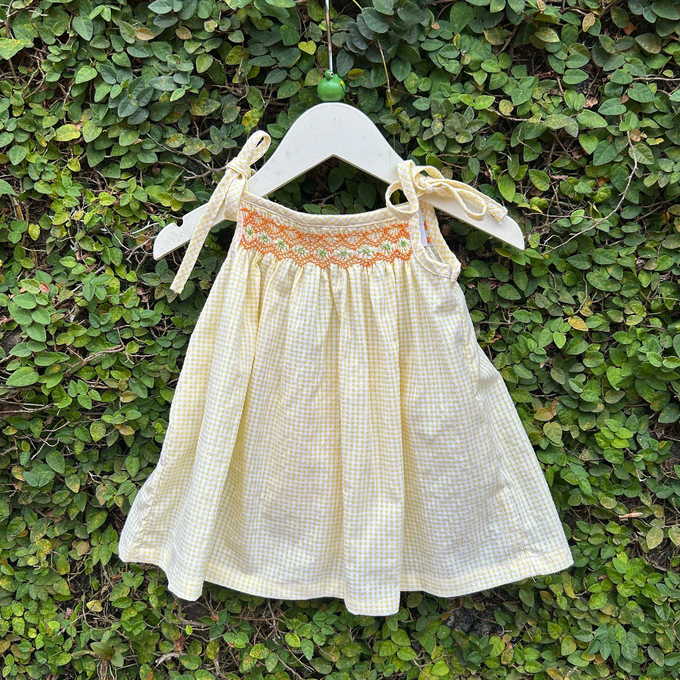 Charming Smocked Gingham Baby Dress