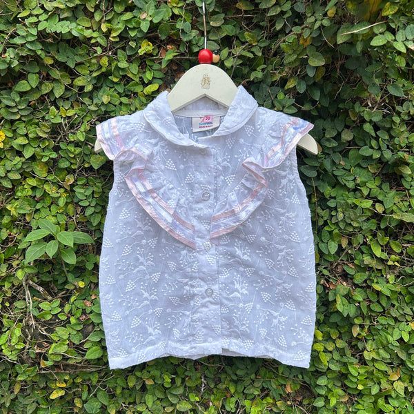 embroidered fabric baby top