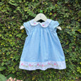 Summer Cool Gingham Collared Baby Dress