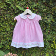 Summer Cool Gingham Collared Baby Dress