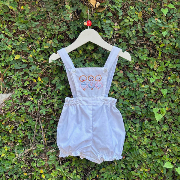 white dungaree delight