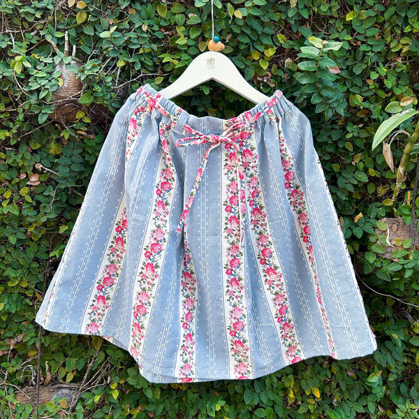 stylish pink florals print skirt