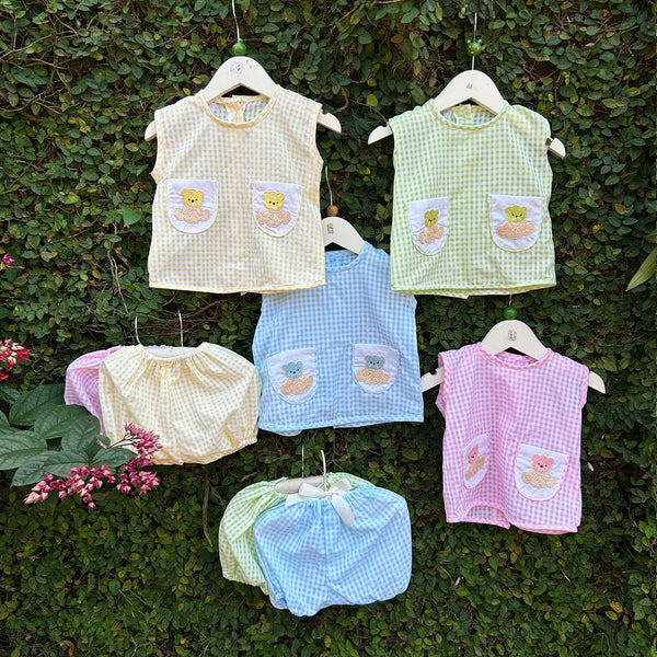 teddy bear embroidery baba suit