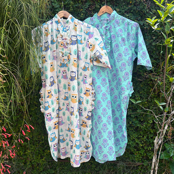 block print ladies dress