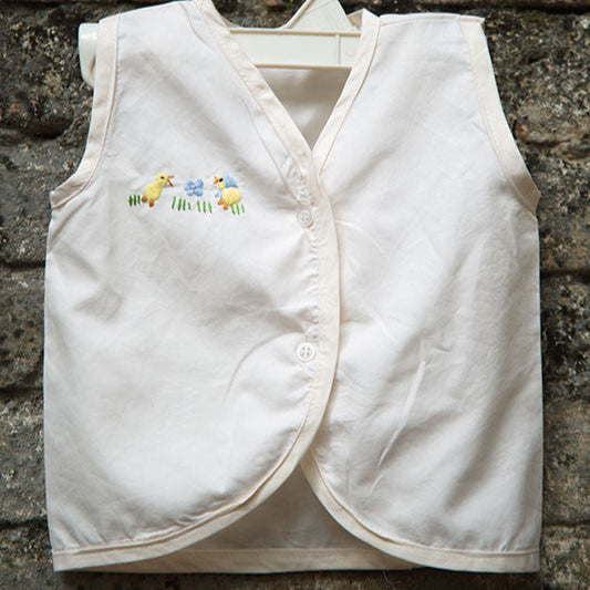 Cute Birds Hand Embroidered Vest