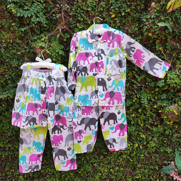 jumbo print kids night wear