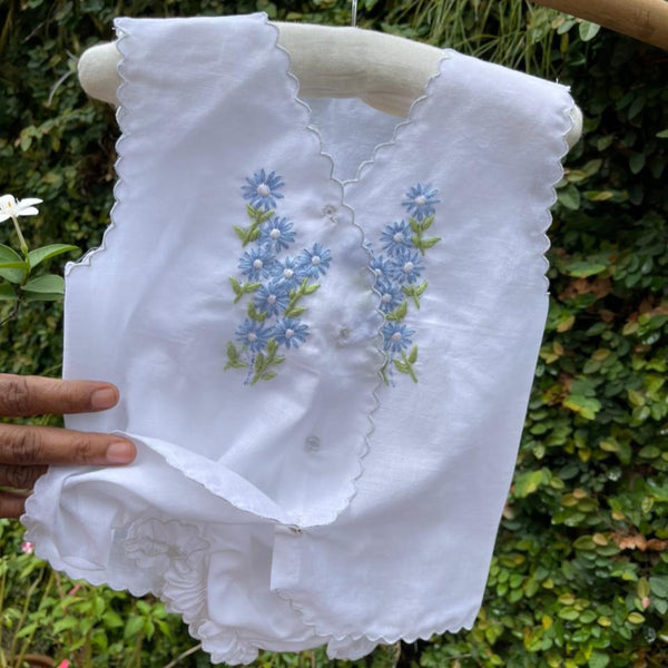 Scalloped Vest and Shorts Baby Set